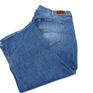 NWT Lee Regular Fit Mid Rise Blue Denim Capris Size 22M